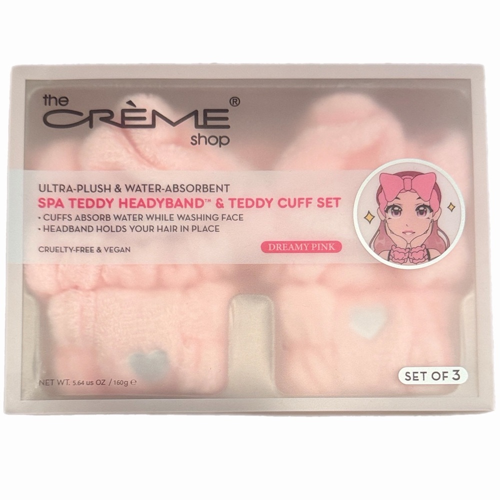 THE CREME SHOP PLUSH HEADBAND & CUFF SET